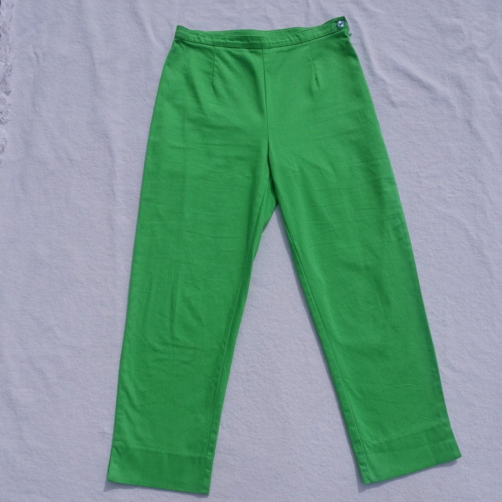 Vintage 1990s Tribella Sport bright green high waisted capri pants